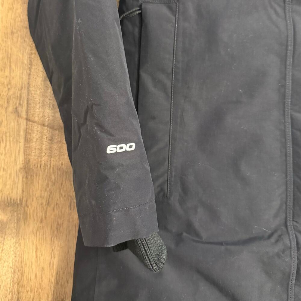 The North Face Arctic Parka 550 Down Knee Length Faux Fur Trim BLK Women’s Large - Picture 10 of 12
